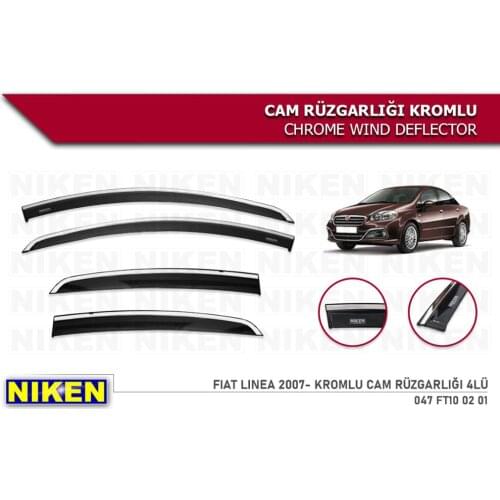 For Fiat Linea Wind Deflector Chrome Rain Window Visors 2007 2008 2009 2010 2011 2012 2013 2014 2015 2016 2017 2018 4 pcs Car
