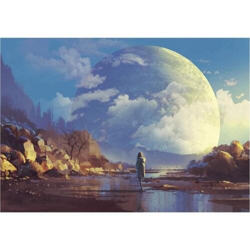 Diamond Painting Kits for Adults,DIY Full Drill Round Crystal Rhinestone Art Space Planet Craft for Home Wall Decor