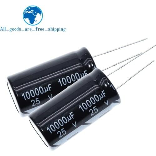 Aluminum Electrolytic Capacitor 25V / 10000 UF 25V/10000UF Electrolytic Capacitor Size 18*35 mm plug-in 25V 10000UF
