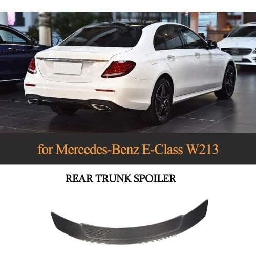 Car Rear Trunk Spoiler Wing Lip for Mercedes-Benz E Class W213 E200 E300 E400 E500 E43 E53 E63 AMG S 4-Door 2016 - 2019 Carbon