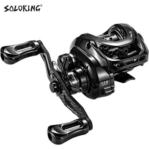 BMC100 BFS Baitcasting Fishing Reel Ultrlight 150g Bait Finesse Carbon Handle 8.1:1Gear Ratio Magnetic Brake System Fishing Coil
