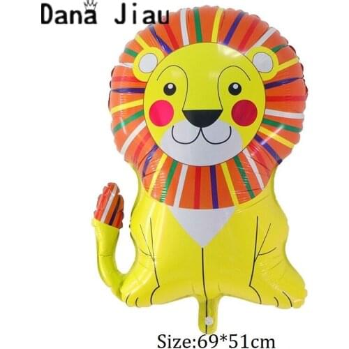 BIG golden lion zebr animal party happy birthday foil balloon kid toy boy Baby Showers walking dinosaur inflate helium Ballons