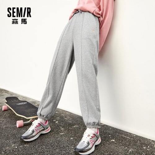 SEMIR Casual Pants Women Spring New 2021 Spring Sports Pants Trend Loose Casual Pants Comfortable Thin Style