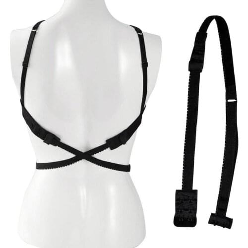 Low Back Bra Straps Sexy Fashion Bra Belt For Dresses Fully Adjustable Bra Extenders Hook Invisible Underwear Low Back Bra Strap