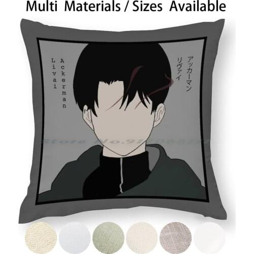 Livai Ackerman Pillow Case Throw Pillow Cover Cotton Linen Flax Anime Manga Shingeki No Kyojin Cases Livai Ackerman Attack On