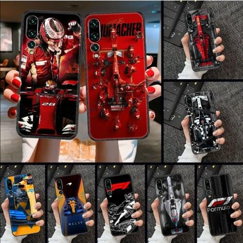 Formula 1 Racing car Phone case For Huawei P Mate P10 P20 P30 P40 10 20 Smart Z Pro Lite 2019 black 3D cell cover luxury bumper