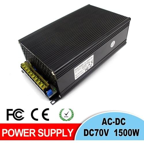 DC70V 21.4A 1500W Power Supply Driver Transformers 110V 220V AC to DC70V Power Supplier Switch For CNC CCTV Motor Stepper DIY