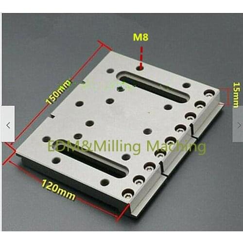 Wire EDM Machine Extension Clamp Jig Holder M8 120x150x15mm Stainless Steel For Sodick DWC Wire Cut EDM Machine