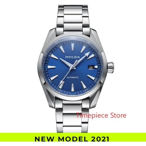 HOT 10BAR WR NH35 Automatic Watch Blue Dial Fashion Mechanical Wristwatch With Blue Lume SPECTRE 007 Solid SS Sapphire Crystal
