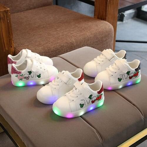 Size 21-30 Childrens Led Light Up Shoes Luminous Sneakers for Boys&girls Sneakers with Luminous Sole Children kids casual shoes