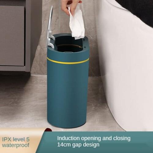 7L/8L Smart Sensor Trash Can Electronic Automatic Household Bathroom Toilet Waterproof Narrow Seam Kitchen Trash Bin Garbage Can