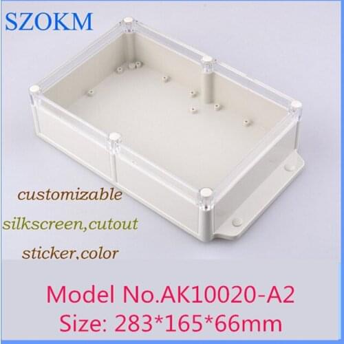 Wall mounting plastic enclosure distrubition enclosure (1 pcs) 283*165*66mm transparent cover plastic box high quality brand box