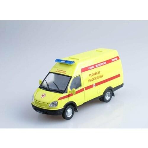 DeAGOSTINI models 1/43 Scale GAZ 3234 SemAP Ambulance Bus diecast car for collection gift