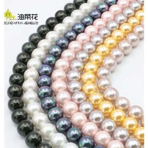 Charming 10mm Natural Mixed color black shell pearl Beads DIY Accessories gift manual Make Jewelry Wholesale Price AAA+ 16inch