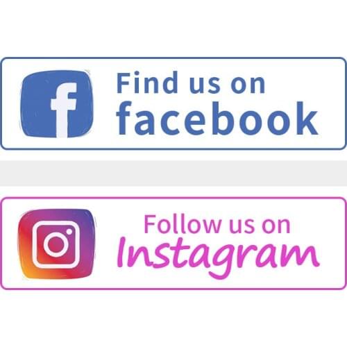 Personality Interesting Hot Follow Us on Instagram and Facebook Decal Long Lasting Weather Resistant Ink Easy To Mount