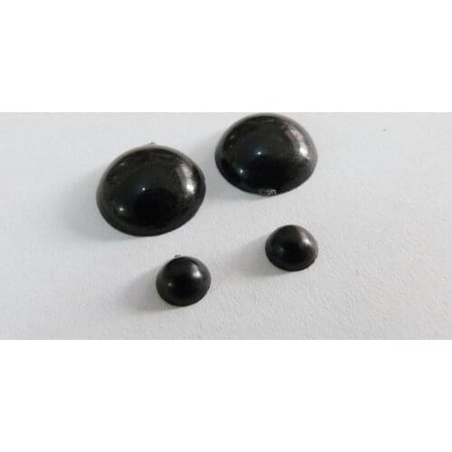 100pcs/lot 4/5/6/8/10/12/14/16/18mm flat round shape full black toy eyes for diy doll accessories size option