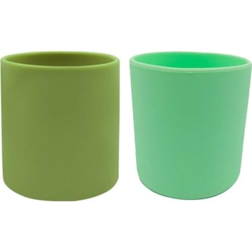 BPA-free Baby Silicone Water Cup Portable Heat-resistant Training Drinkware for Kids Infants Toddlers