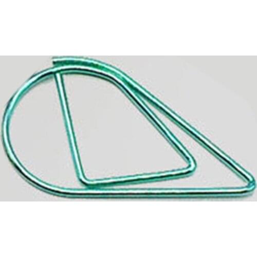 Color Random!!! Water Drops Buckle Metal Colored Clip Modeling Folders Bookmark Material Drop-shaped Bookmark 2pcs