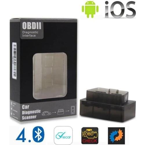 Super Mini V1.5 Bluetooth 4.0 OBD2 Scan Tool OBDII Scan Tool Car Auto Diagnostic Tool With IOS, Android and Windows Device