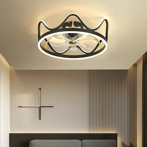 Bedroom decor led invisible ceiling fan light lamp dining room ceiling fans with lights remote control lamps for living room
