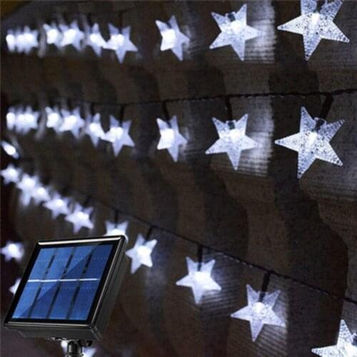 LED solar rope lamp 6.5M 30LEDS solar star stringed fairy lamp outdoor garden Christmas party decoration solar light