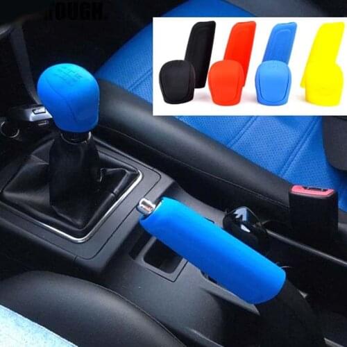 Universal Hand Brake Set Universal Car Handbrake Sleeve Silicone Gel Cover Anti-Skid Auto Parking Brake Hand Brake Covers Skin