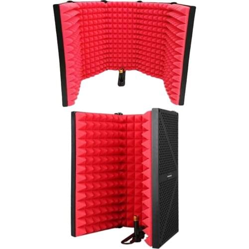 Iron Foldable Microphone Isolation Shield Studio Mic Sound Absorbing Foam for Filter Vocal