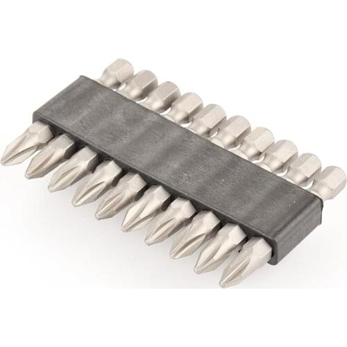 10pcs 1/4 Inch Hex Shank 50mm Long CRV PH2 Phillips Screwdriver Bit Set Professional Home Hand Tools Cross Screw Driver Bits