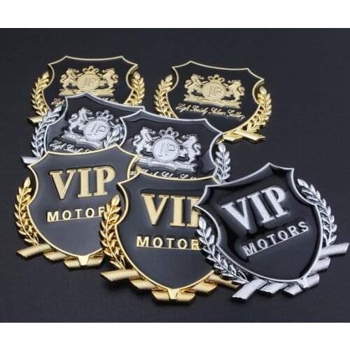 2X 3D New Auto Modified Metal JP Luxury VIP Car Trunk Side Seal Decal Badge Car Accessories