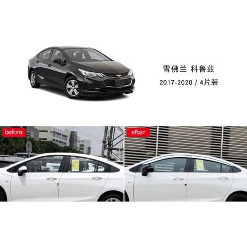 4PCS Front Car Window Wind Sun Rain Visor Deflectors Tinted Windows Shield For Chevrolet Cruze 2016-2021