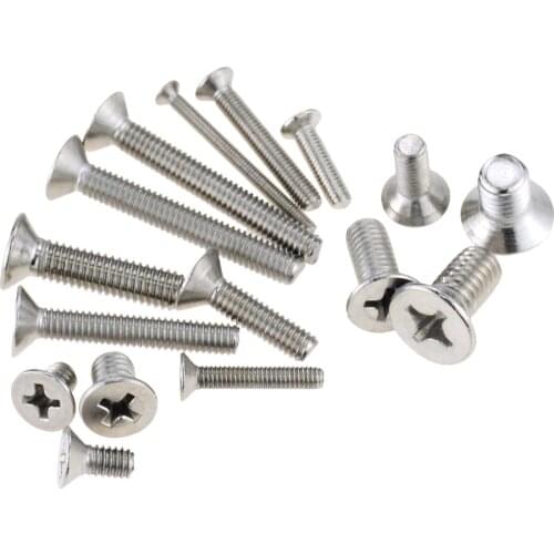 50PCS M1.6*2.5 3 3.5 4 5 6 8 10 12 14 16 18 20 304 Stainless Steel Cross Phillips Flat Countersunk Head Screw Bolt M1.6x2.5