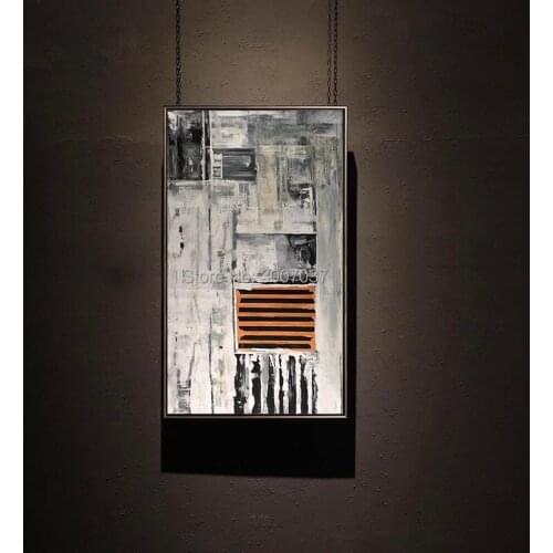 Larger Handmade Grey Color Oil Paintings Wall Art Wall Picture For Living Room Home Decor Oil Painting on Canvas