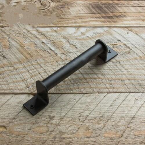 Black Steel Rustic Barn Door Pull Handle for Gate Kitchen Wood Cabinet Closet Drawer Door Handle