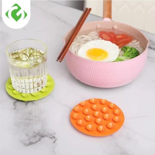 Double-sided Suction Cup Non-slip Anti-scalding Heat Insulation Table Pot Mat Kitchen Cooking 19 Suction Cup Mat Tableware Fixed