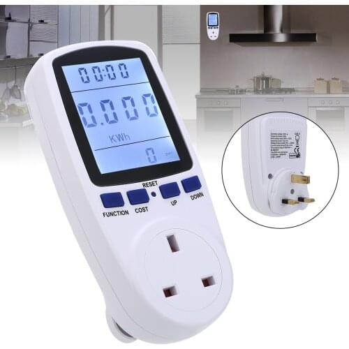 UK Plug-in Electricity Consumption Power Meter Energy Watt Electrical Analysis Instruments Energy Meters