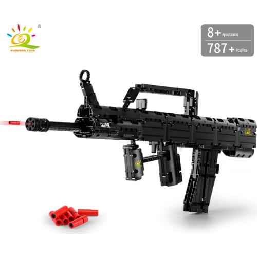 HUIQIBAO 787Pcs DIY Type 95 Automatic Rifle Model Building Blocks Military Technical Gun Weapon Educational Bricks Toys Children