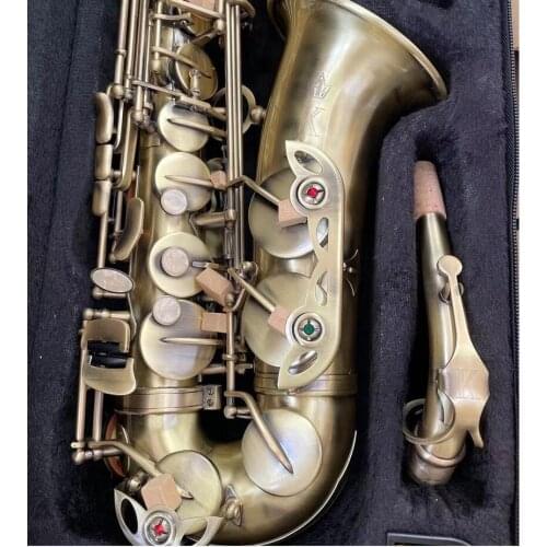 Keiworlks E Flat Alto Saxophone KAS-655 Brass Instruments Body Antiquer Copper for Beginner Alto Saxophone with Case