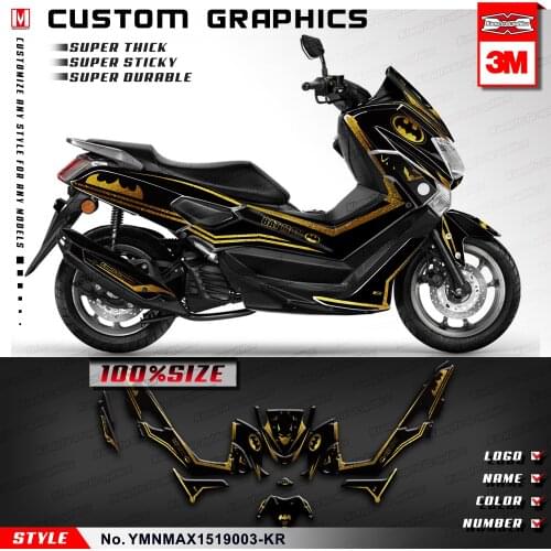 KUNGFU GRAPHICS Motorcycle Decals Scooter Bike Décor Kit for NMAX 125 155 2015 2016 2017 2018 2019, Customizable
