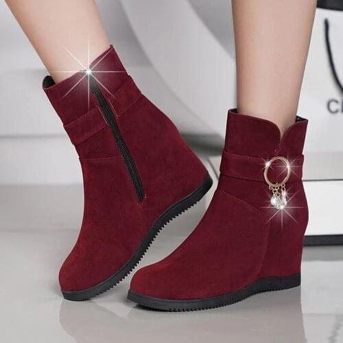 LAHQLYWN Women's Wedge Ankle Boots