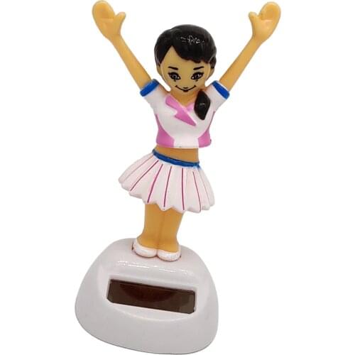 Cute Solar Powered Bobbling Toy Swinging Dancing Girl Home/Car Ornament