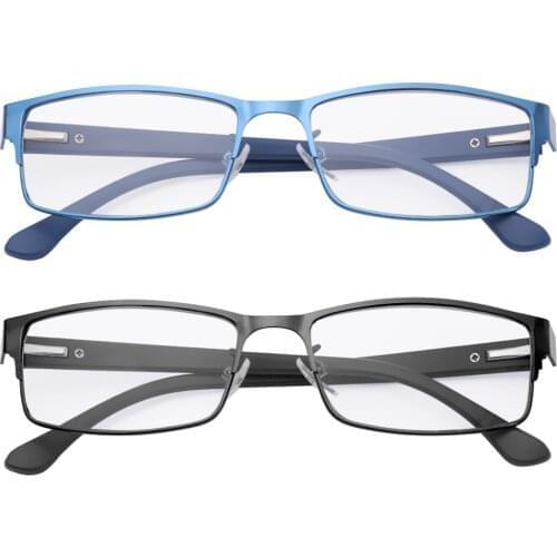 Fashion Business Reading Glasses Mens Vision Care Glasses Titanium Alloy Frame Male Hyperopia Presbyopia Prescription Glasses