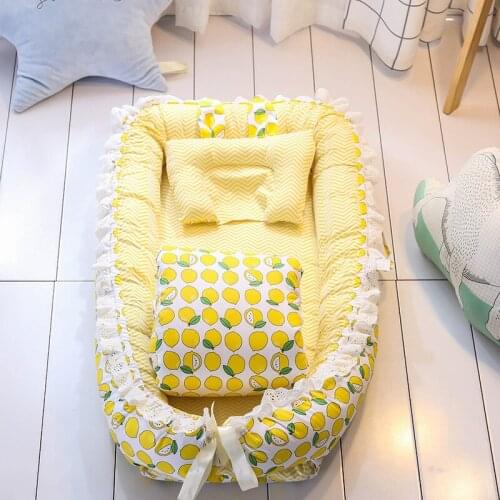 Baby Bed Portable Removable Washing Belt Quilt Baby Bed Neonatal Bionic Bed Removal Pillow with quilt
