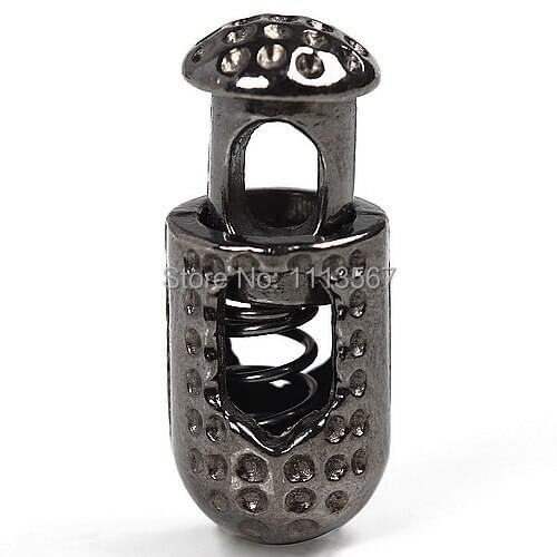 Wholesale 100 pieces Clothing Set Metal Barrel Round Stopper Toggle Cord Locks Drawstrings Buttons for Craft NK29