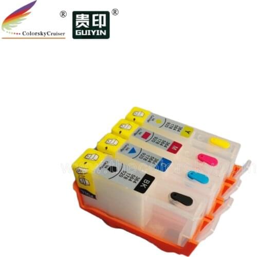 Wholesale HP670 for HP 670 HP670XL cartridge 670XL deskjet 3525 4615 4625 5525 6525 refillable ink cartridge with chips 4pcs