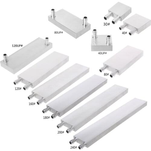 Primary Aluminum Water Cooling Block 30*30mm 40*40mm 40*240mm for Liquid Water Cooler Heat Sink System Silver Use For PC Laptop