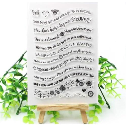 KSCRAFT Special Wishes Transparent Clear Silicone Stamp/Seal for DIY scrapbooking/photo album Decorative clear stamp 230