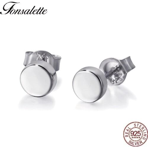 Dot Stud Earrings for Women 925 Sterling Silver Tiny Ear Studs peas bean Ear Post Gold Plated Disc Jewelry Christmas Gifts