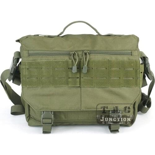 Tactical Rush Messenger Bag EDC Sling Pack MOLLE Shoulder Bag Laptop Camera Handbag For Outdoor Daily Tactical OD