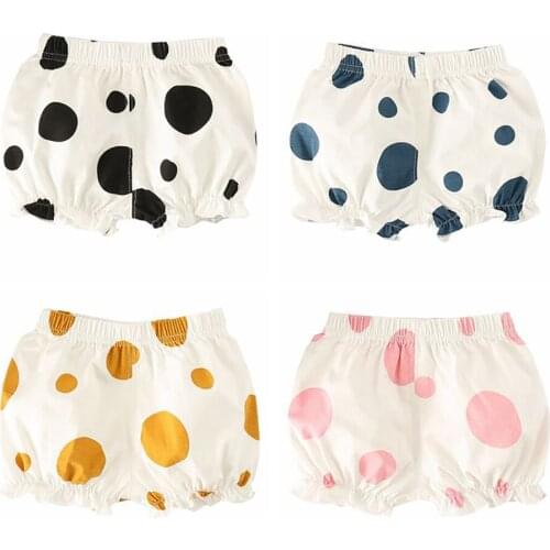 Big Polka Dot Cow Baby Bloomers Shorts Baby Girl Boy Open Crotch Pants Capris Shorts for Newborn Infant 6-18 months