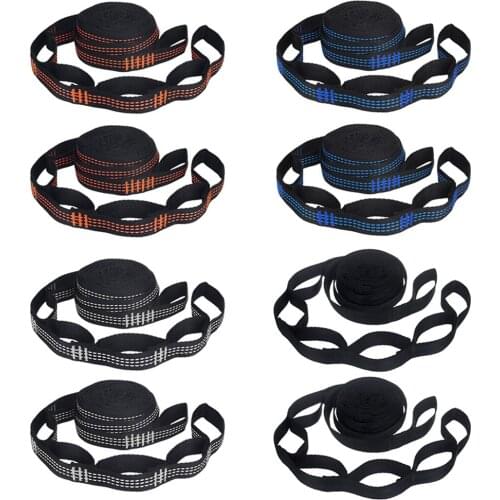 2 pieces of hammock strap portable outdoor camping items hanging belt tree garden hanging load-bearing rope accessory tool
